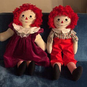 Handmade Raggedy Ann & Andy 25"